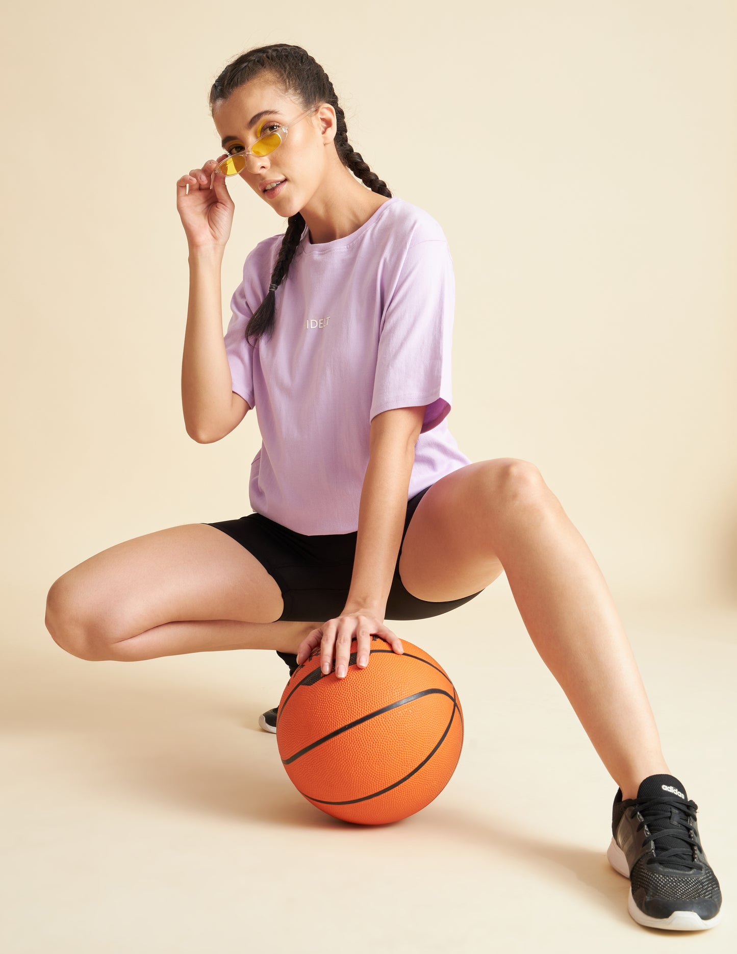 Women Oversized Training T-shirt Lavender