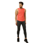 Men's gym Wear Drop Arm Tank - Carrot red color