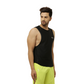 Men's gym Wear Drop Arm Tank - Black color